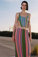 Ribbed knit 6-colors skirt