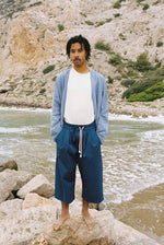Linen Jacket In Blue
