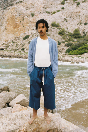 Linen Jacket In Blue