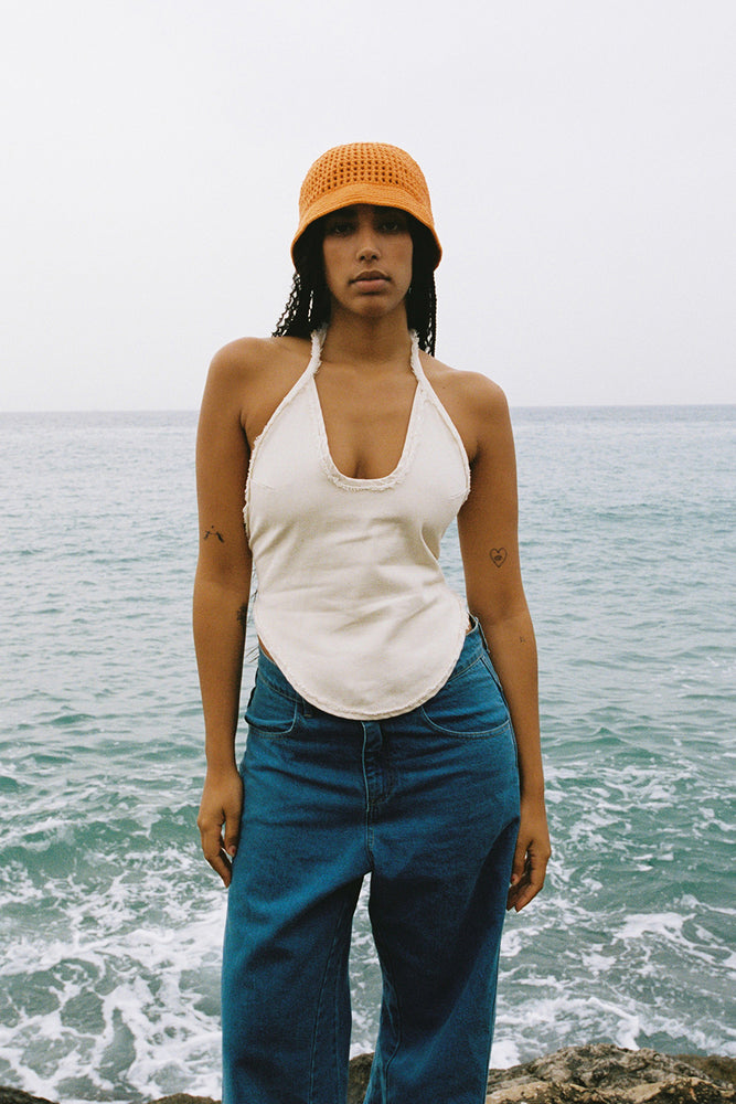 Babe top | white denim