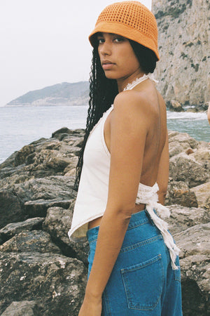 Babe top | white denim