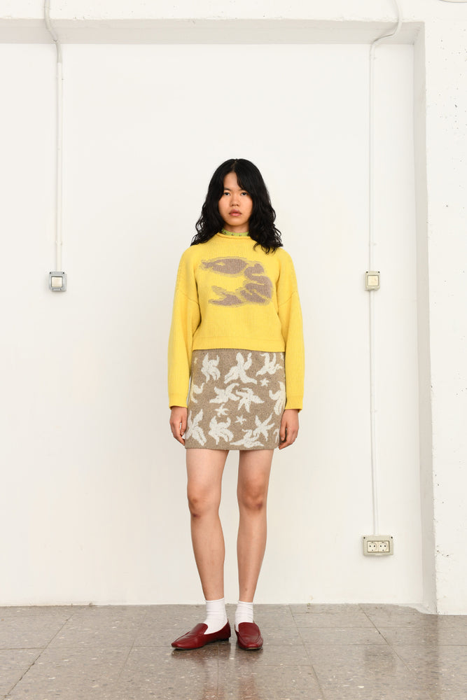 La gamba knit sweater | yellow