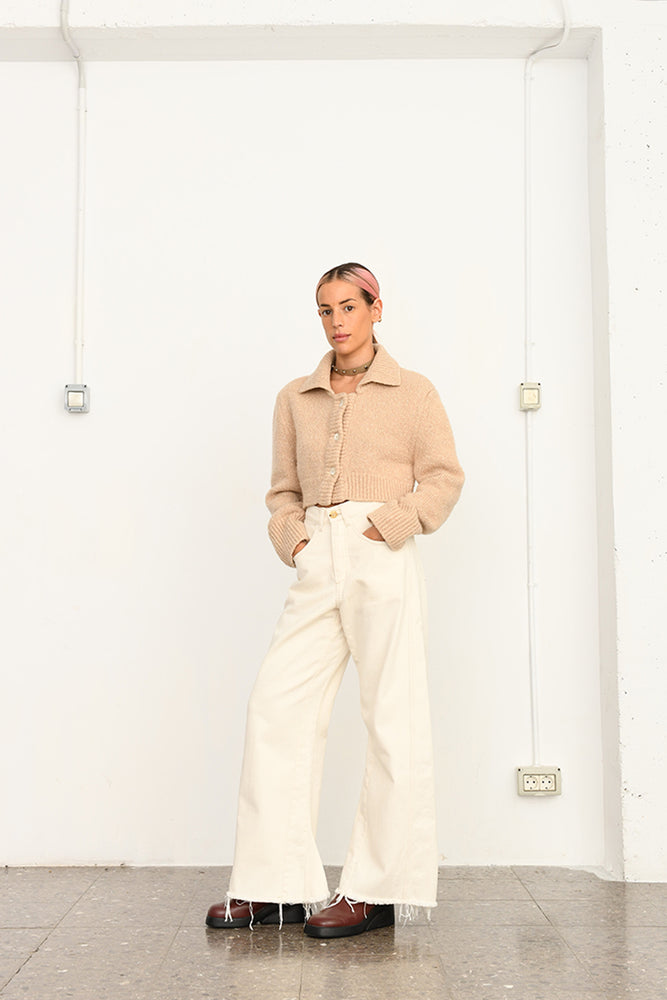 Asimetrico pants | natural white