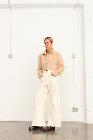 Asimetrico pants | natural white