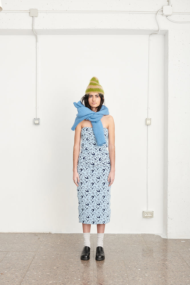 Schampi midi skirt | light blue