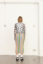 Ribbed knit 3 colors skirt