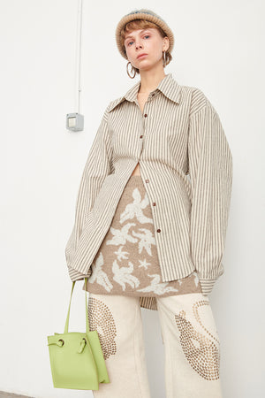 Sweat pants with studs | ecru