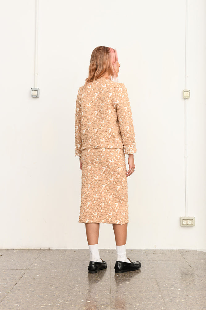 Schampi midi skirt | beige