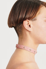 Round stud choker pink