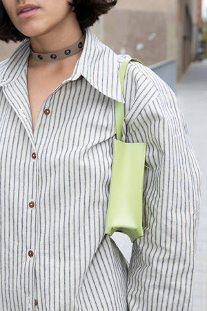 Leather mini bag | green