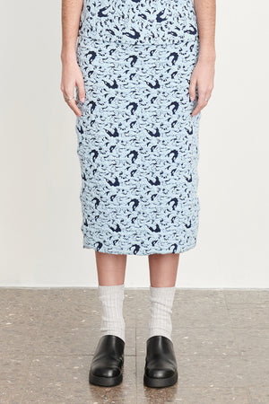Schampi midi skirt | light blue