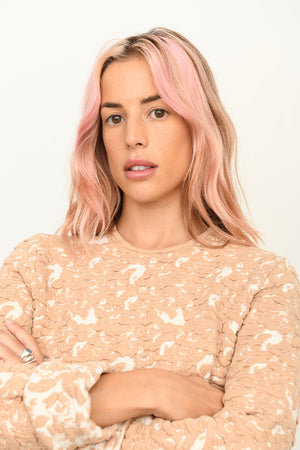 Schampi crewneck sweater | beige
