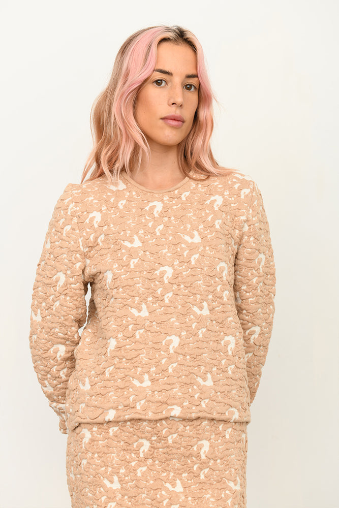 Schampi crewneck sweater | beige