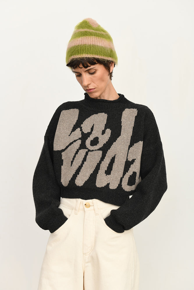 La vida knit sweater | grey