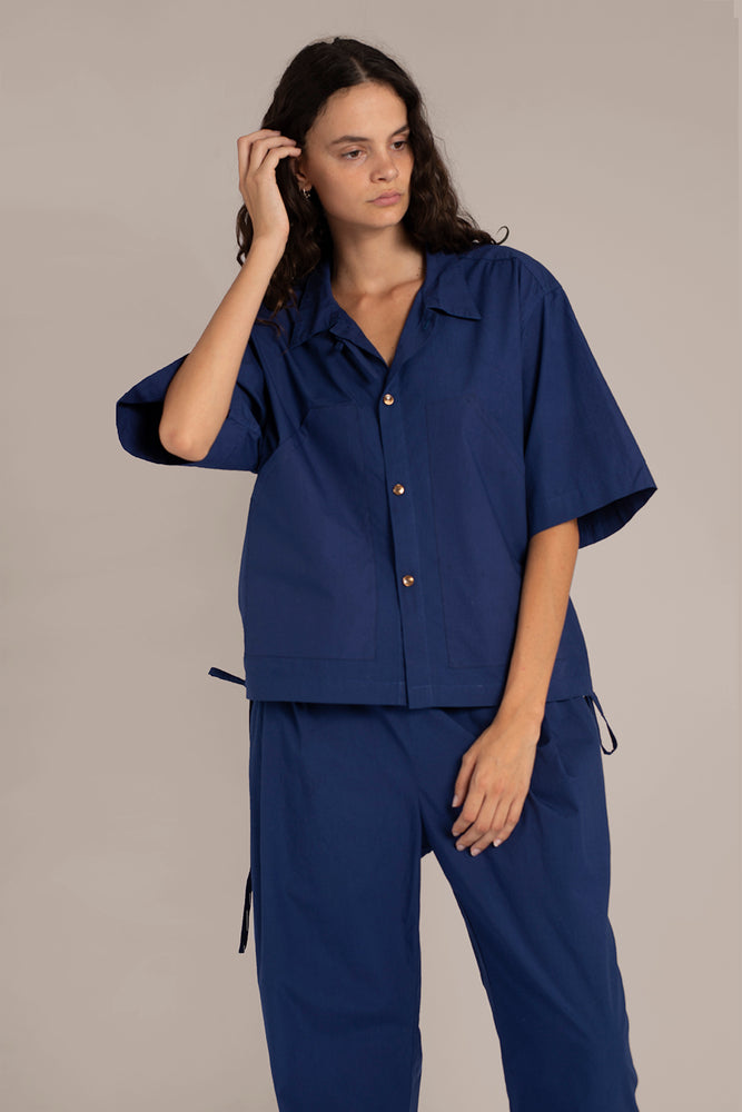 Short sleeve boxy shirt
