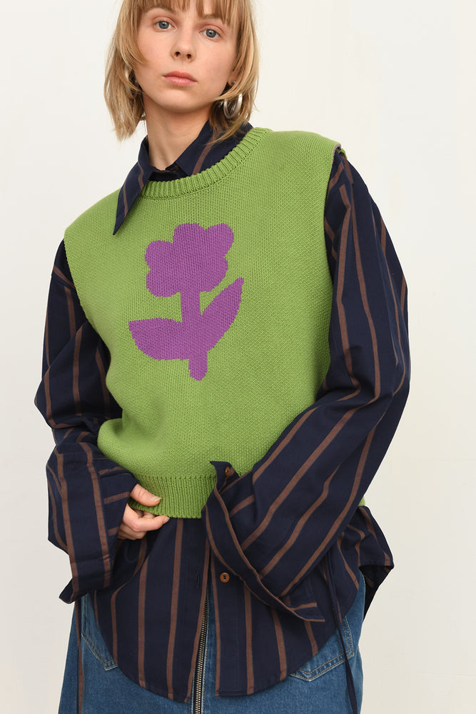 Flower vest | green