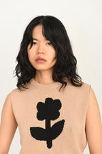 Flower vest | beige
