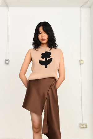 Flower vest | beige