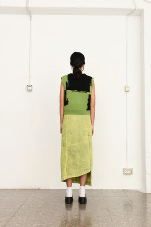 Fluor denim skirt