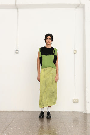Fluor denim skirt