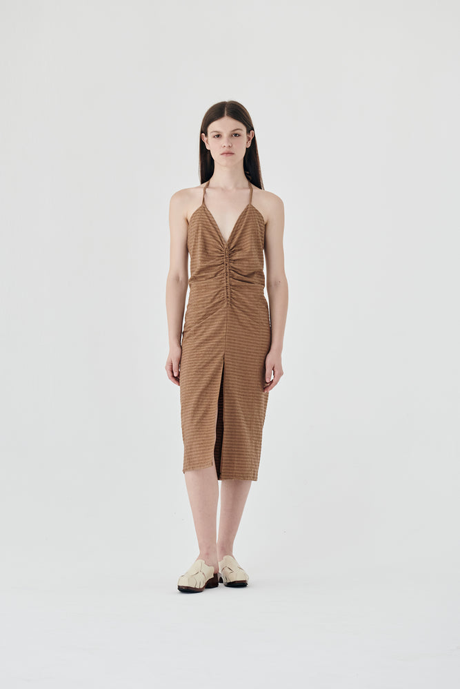 Hemp V-neck dress