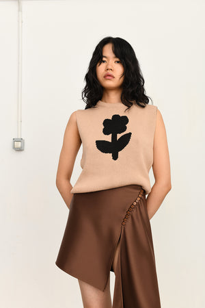 Flower vest | beige
