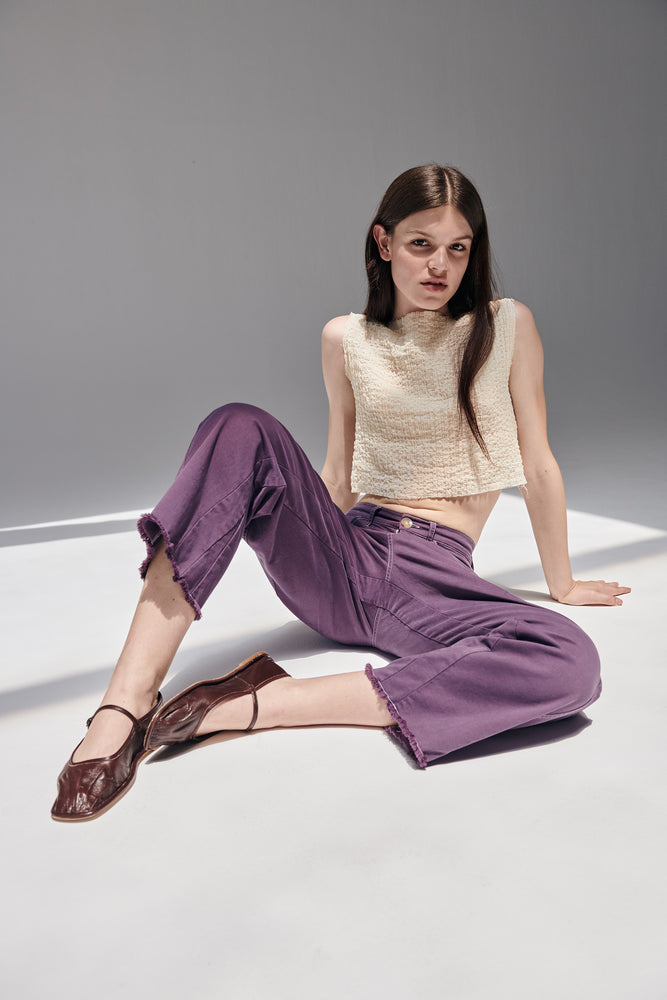 Reworked pants | plum purple