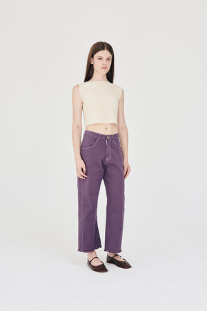 Reworked pants | plum purple