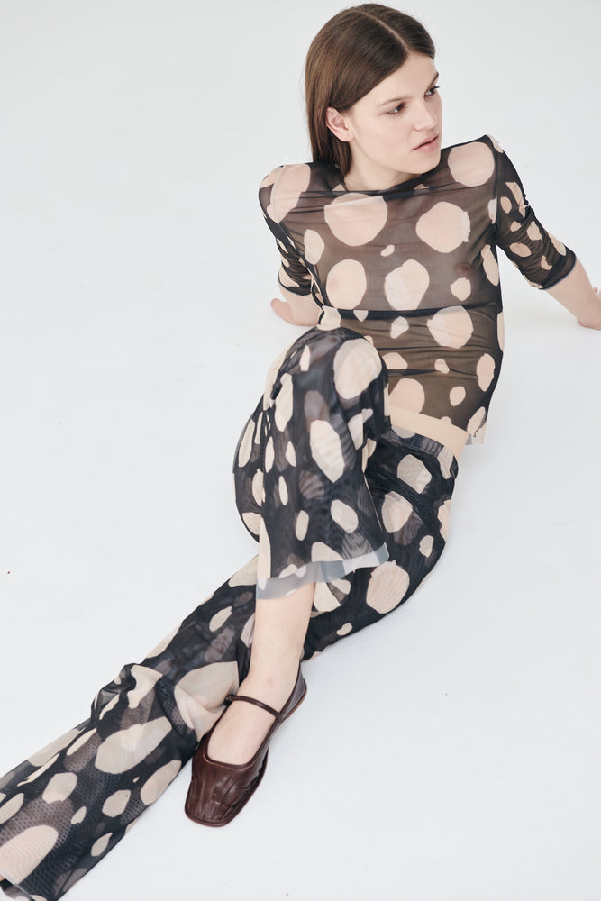 Recycled tulle pants | Anahuacali print