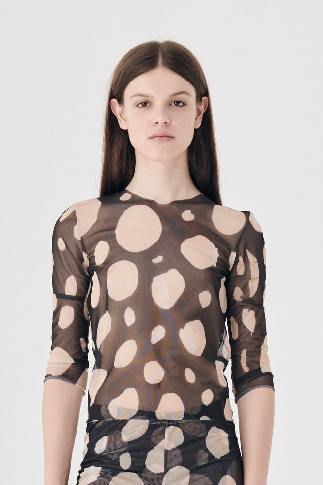 Recycled tulle t-shirt | anahuacali print