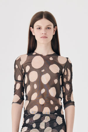 Recycled tulle t-shirt | anahuacali print
