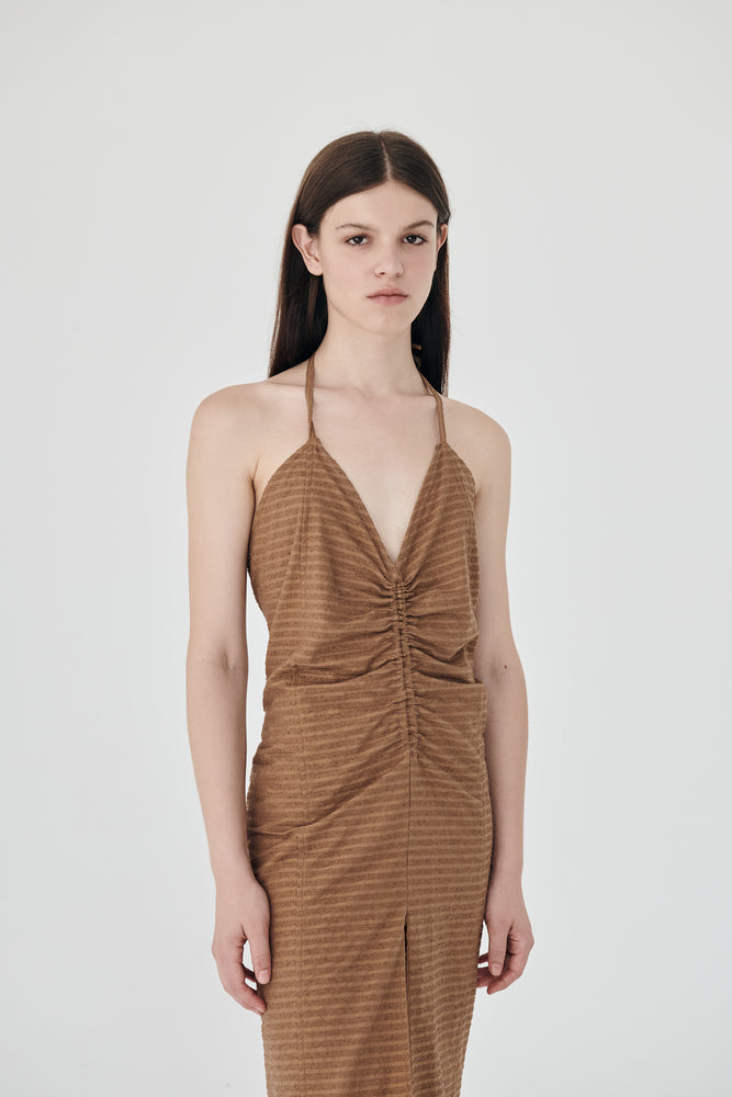 Hemp V-neck dress