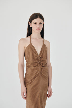 Hemp V-neck dress