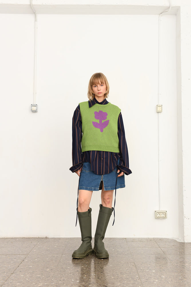 Flower vest | green