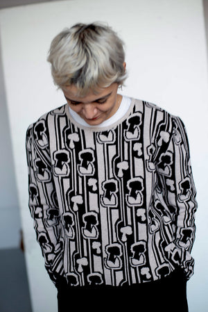 Jacquard-knitted 'champi' sweater | beige