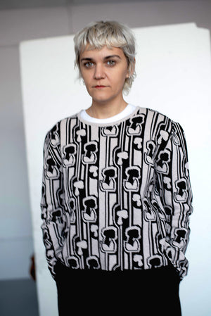 Jacquard-knitted 'champi' sweater | beige