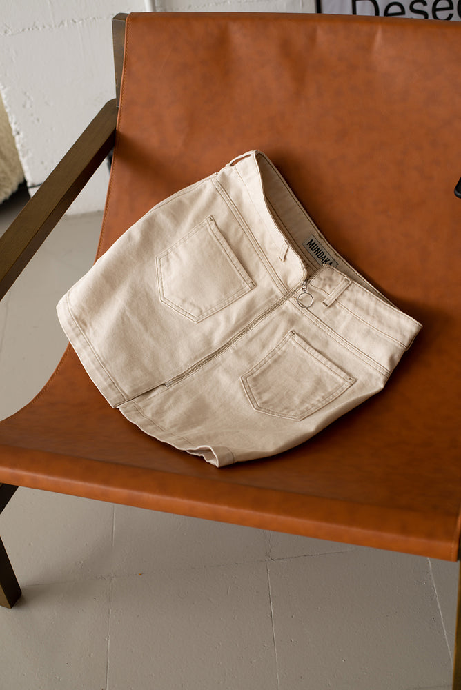 Zipped skirt  |  white