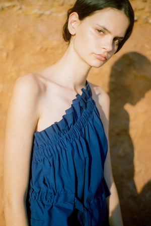 Ruffle top | blue