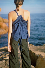 Ruffle top | blue