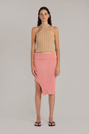 Chunky knit skirt