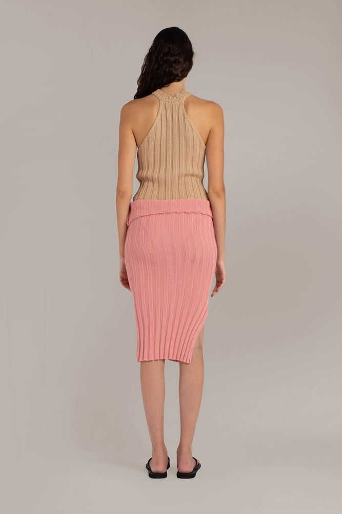 Chunky knit skirt
