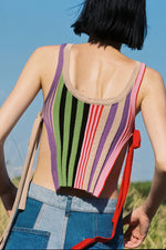 Multi rib six-colors top