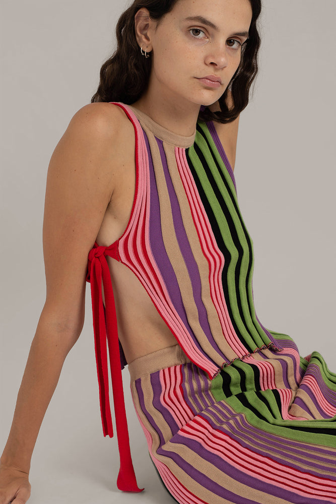 Multi rib six-colors top