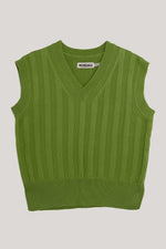 V-neck vest | green