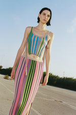 Multi rib three-colors top
