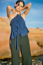 Ruffle top | blue