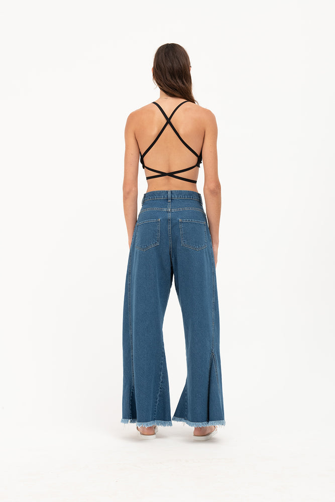 Asimetrico pants | recycled denim