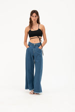 Asimetrico pants | recycled denim
